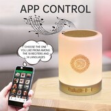 Koran-luidspreker en lamp, draagbare LED Bluetooth-aanraaknachtlamp met afstandsbediening & APP, Bluetooth-luidspreker Azan in vele talen, inclusief Engels en Arabisch