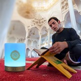 Koran-luidspreker en lamp, draagbare LED Bluetooth-aanraaknachtlamp met afstandsbediening & APP, Bluetooth-luidspreker Azan in vele talen, inclusief Engels en Arabisch