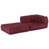 vidaXL Poef modulair kastanjebruin 70x70x54 stof