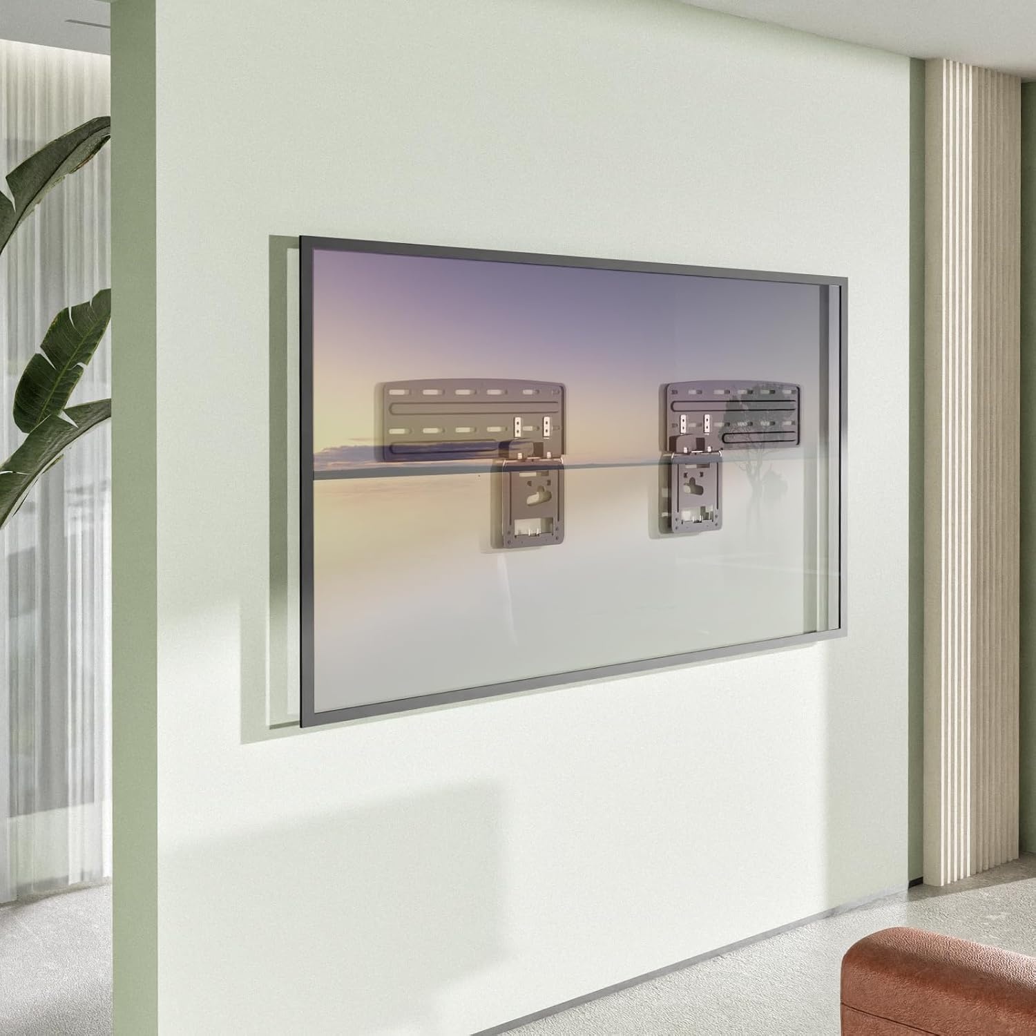 Ultra Slim wandhouder voor Samsung (2021) 43-85 inch tv's, tv-muurbeugel voor Samsung met een maximaal gewicht van 60 kg, VESA max. 1700 x 800 mm