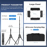 Soonpho 2 stuks videolicht LED RGB paneel met roosterdeur 2500-8500K dimbaar 20W fotografie studio licht met 1,6 m statief standaard en mobiele telefoonhouder voor video Youtube Live