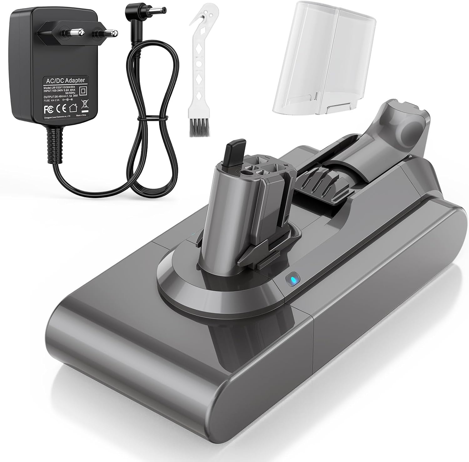 Klickstil SV15 3900mAh V11 accu voor Dyson, met oplader, ASUNCELL reserveaccu voor V11 Torque Drive, Outsize, Absolute, Extra, V15, Detect Absolute, Extra, SV15, SV16, SV22, handheld accustofzuiger