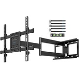 BONTEC TV-Muurbeugel met 850 mm Extra Lange Scharnierarm voor 32-70 Inch LCD/LED/OLED-TV's tot 60 kg, Kantelbaar, Zwenkbaar, Draaibaar, Max. VESA 400x400mm - Maat Verlengbaar 850 mm