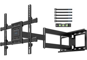 TV-Muurbeugel 32-70 inch, 850mm uitschuifbaar, 60kg, VESA 400x400mm, Zwart - 34% Korting