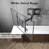 BONTEC TV-Muurbeugel met 850 mm Extra Lange Scharnierarm voor 32-70 Inch LCD/LED/OLED-TV's tot 60 kg, Kantelbaar, Zwenkbaar, Draaibaar, Max. VESA 400x400mm - Maat Verlengbaar 850 mm