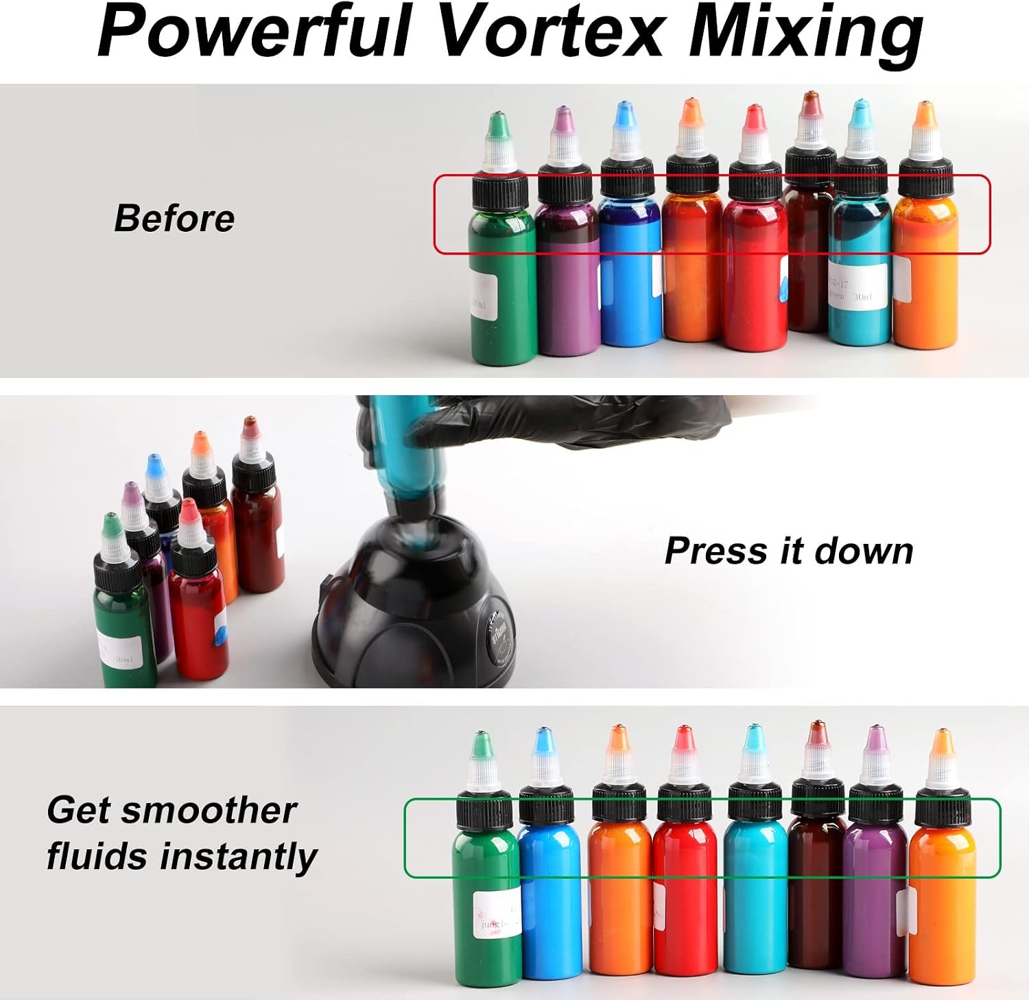 STIGMA Mini Vortex Mixer Wireless 5200rpm Lab Vortex Mixer Shaker met USB Ink Mixer voor vloeibare inkt Fles Nagellak Roerder voor Nagellak Roerder voor Pigmenten