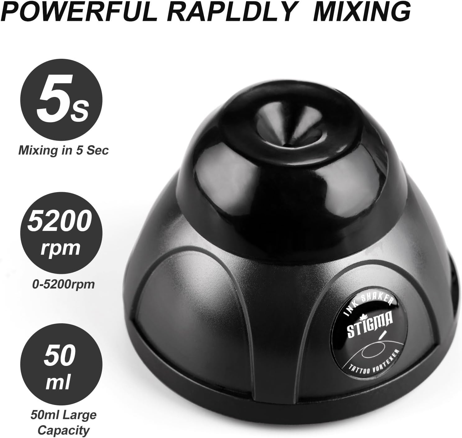 STIGMA Mini Vortex Mixer Wireless 5200rpm Lab Vortex Mixer Shaker met USB Ink Mixer voor vloeibare inkt Fles Nagellak Roerder voor Nagellak Roerder voor Pigmenten