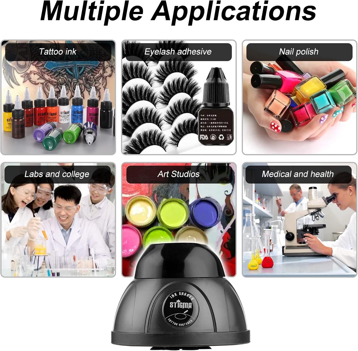 STIGMA Mini Vortex Mixer Wireless 5200rpm Lab Vortex Mixer Shaker met USB Ink Mixer voor vloeibare inkt Fles Nagellak Roerder voor Nagellak Roerder voor Pigmenten