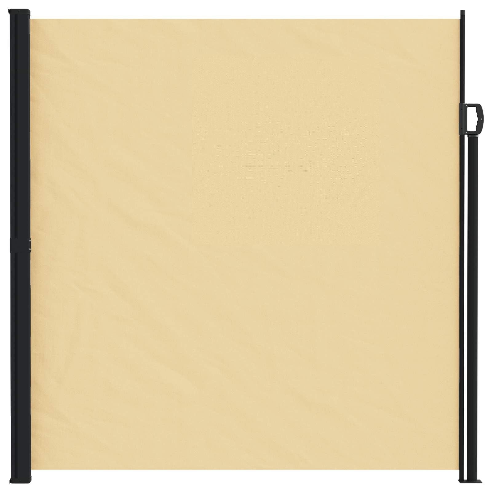 vidaXL Uittrekbaar Zijscherm Rechthoekig 200 x 500 cm Polyester Zand