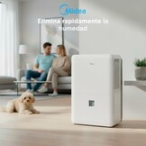 MIDEA Industriële luchtontvochtiger met grote inhoud van 50 l, voor luchtvochtigheid binnenshuis tot 112 m²/300 m³, luchtontvochtiger voor grote ruimtes met uitneembare tank, laag stroomverbruik