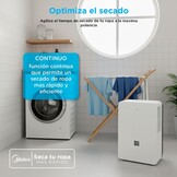 MIDEA Industriële luchtontvochtiger met grote inhoud van 50 l, voor luchtvochtigheid binnenshuis tot 112 m²/300 m³, luchtontvochtiger voor grote ruimtes met uitneembare tank, laag stroomverbruik