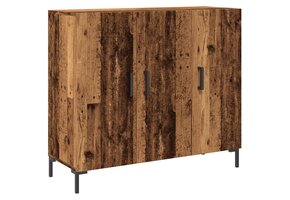 Dressoir bewerkt hout oud houtkleurig 90x34x80 cm (62% korting)