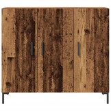vidaXL Dressoir 90x34x80 cm bewerkt hout oud houtkleurig