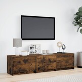 vidaXL Tv-meubel met LED 165x34x40 cm bewerkt hout gerookt eikenkleur