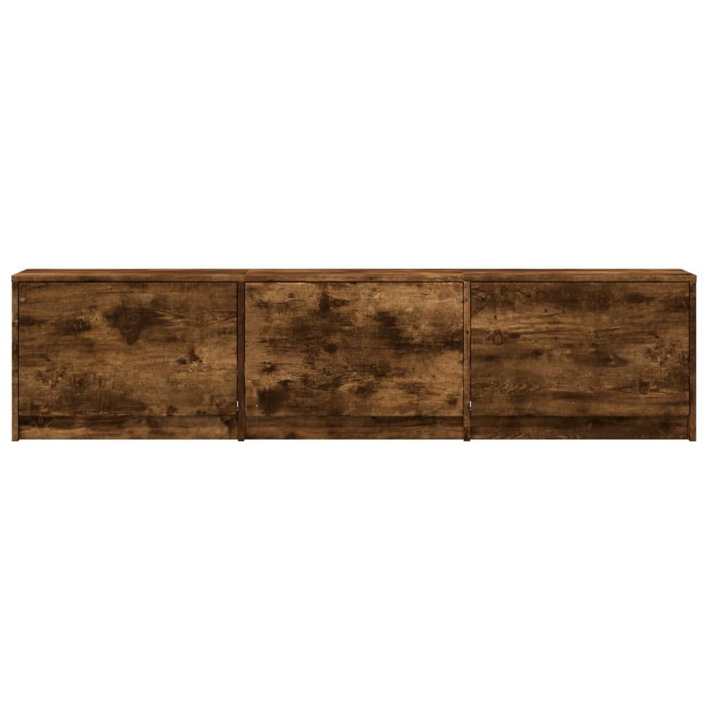 vidaXL Tv-meubel met LED 165x34x40 cm bewerkt hout gerookt eikenkleur