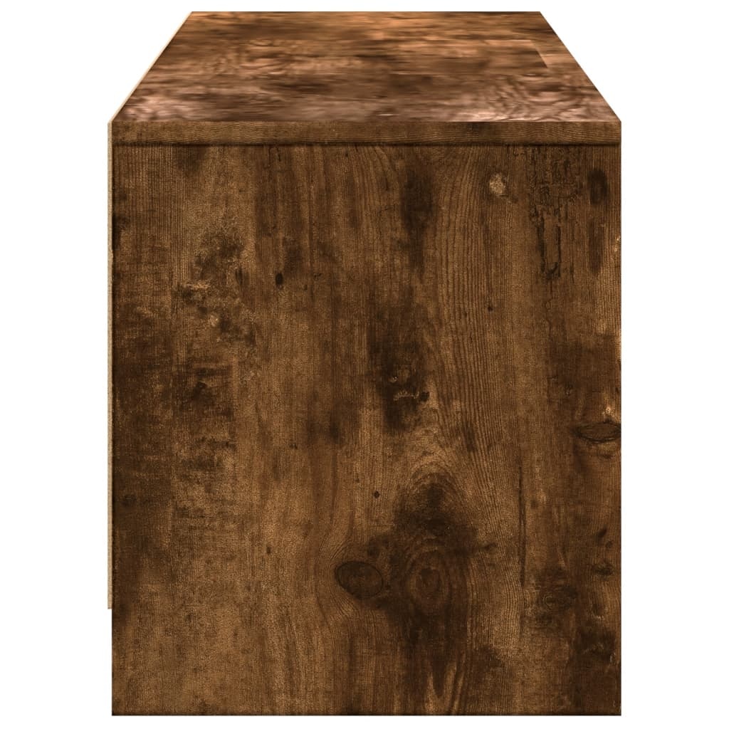 vidaXL Tv-meubel met LED 165x34x40 cm bewerkt hout gerookt eikenkleur
