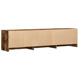vidaXL Tv-meubel met LED 165x34x40 cm bewerkt hout gerookt eikenkleur