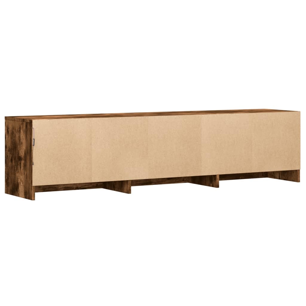 vidaXL Tv-meubel met LED 165x34x40 cm bewerkt hout gerookt eikenkleur