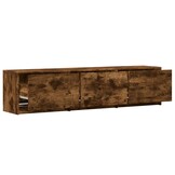 vidaXL Tv-meubel met LED 165x34x40 cm bewerkt hout gerookt eikenkleur