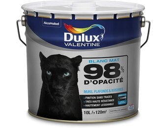 Dulux Valentine 5262305 waterfase kleur, 98% buiten, wit, 10 l