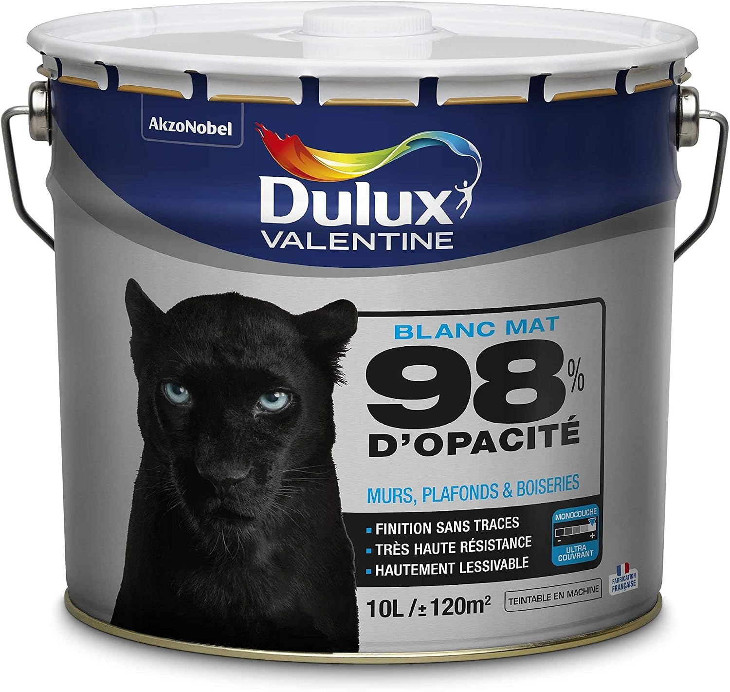 Dulux Valentine 5262305 waterfase kleur, 98% buiten, wit, 10 l