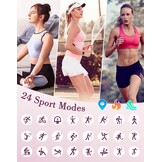 SHANG WING Smartwatch Dames 1,47 inch Fitness Tracker - Starlight Gold