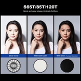 Godox S85T 85cm/33.5" Snelsluiting Scherm Softbox Paraplu Softbox Bowens Mount Diffuser Quick Release Compact met Tas en Zachte Doek voor Fotografie Speedlite Continous Light Monolight - Maat S85T/85cm