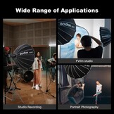 Godox S85T 85cm/33.5" Snelsluiting Scherm Softbox Paraplu Softbox Bowens Mount Diffuser Quick Release Compact met Tas en Zachte Doek voor Fotografie Speedlite Continous Light Monolight - Maat S85T/85cm
