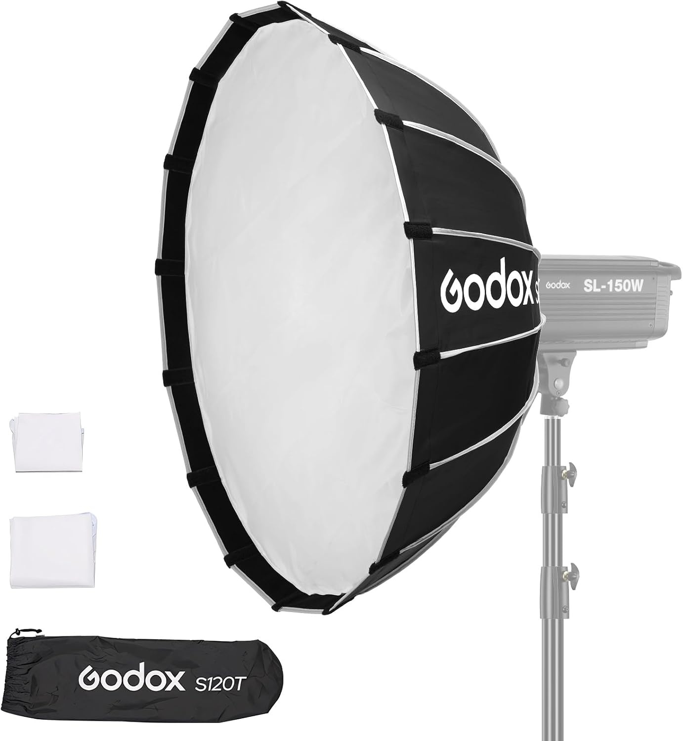 Godox S85T 85cm/33.5" Snelsluiting Scherm Softbox Paraplu Softbox Bowens Mount Diffuser Quick Release Compact met Tas en Zachte Doek voor Fotografie Speedlite Continous Light Monolight - Maat S85T/85cm