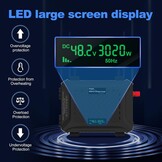 omvormer 12V naar 230V zuivere sinus 2000W/4000W Spanningsomvormer 12v 230v met 2 EU-stopcontacten, 1 Type-C poort, 2.1A USB-poort voor Vrachtwagens, Camping, Kamperen (48V/60V/72V-3000W)