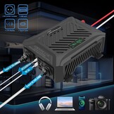 omvormer 12V naar 230V zuivere sinus 2000W/4000W Spanningsomvormer 12v 230v met 2 EU-stopcontacten, 1 Type-C poort, 2.1A USB-poort voor Vrachtwagens, Camping, Kamperen (48V/60V/72V-3000W)