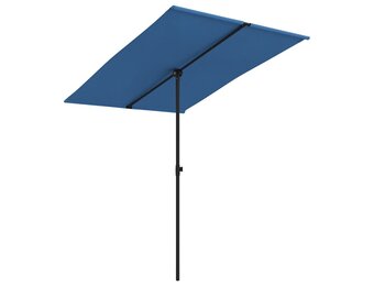 vidaXL Parasol met aluminium paal 2x1,5 m azuurblauw