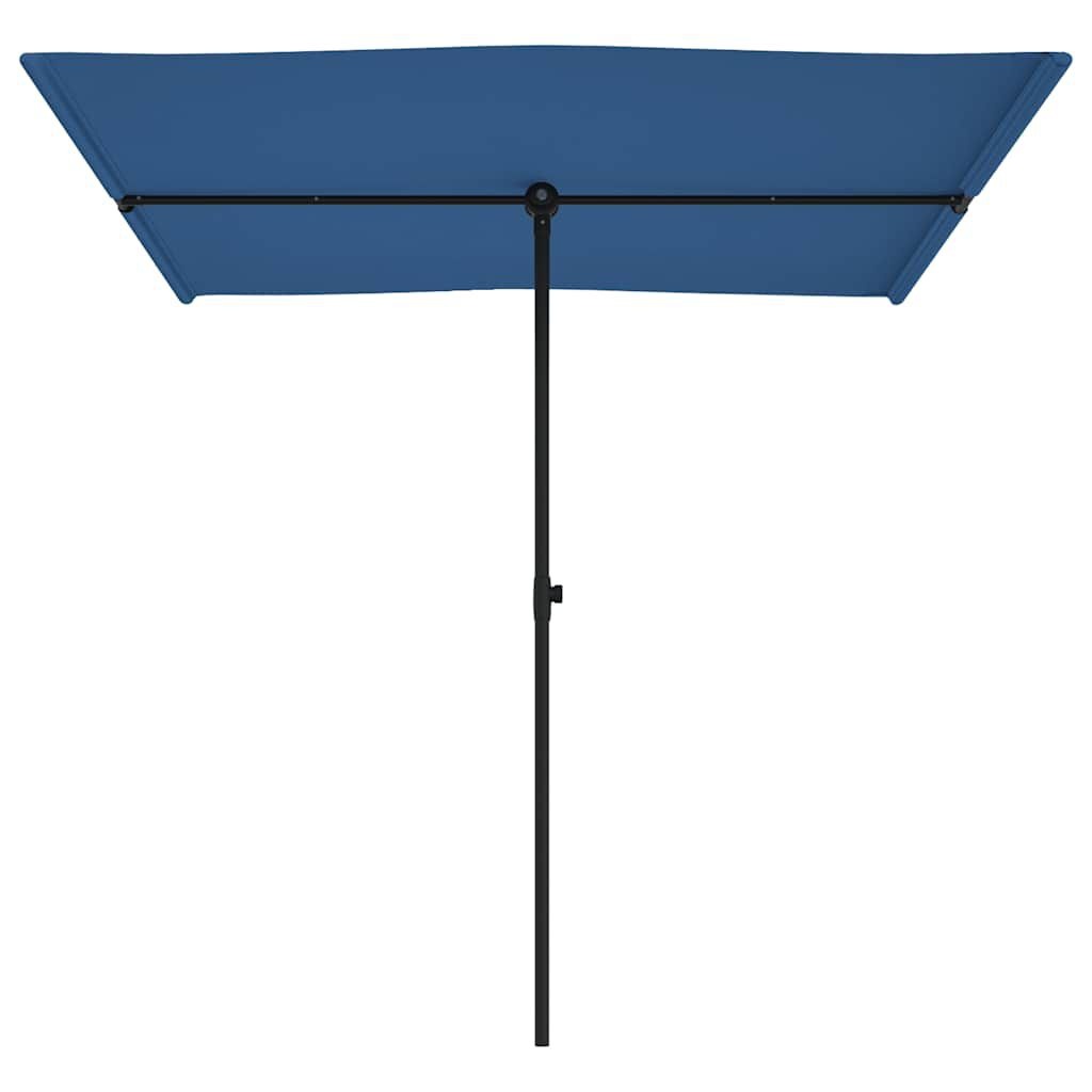 vidaXL Parasol met aluminium paal 2x1,5 m azuurblauw