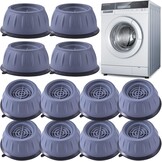 12 stuks wasmachine anti-vibratievoeten, trillingsdemper voor wasmachine, antislip voeten ter voorkoming van lawaai en wegglijden