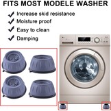 12 stuks wasmachine anti-vibratievoeten, trillingsdemper voor wasmachine, antislip voeten ter voorkoming van lawaai en wegglijden