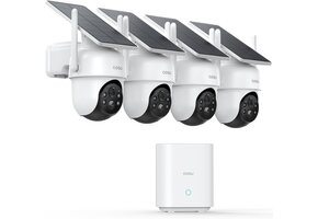 4x 2K Solar Beveiligingscamera Set 360° Nachtzicht Zonder Kosten