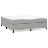 vidaXL Bedframe zonder matras stof lichtgrijs 180x200 cm