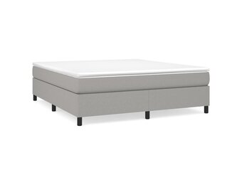 vidaXL Bedframe zonder matras stof lichtgrijs 180x200 cm
