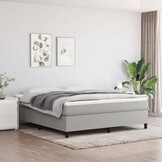 vidaXL Bedframe zonder matras stof lichtgrijs 180x200 cm