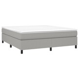 vidaXL Bedframe zonder matras stof lichtgrijs 180x200 cm