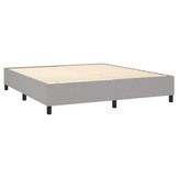 vidaXL Bedframe zonder matras stof lichtgrijs 180x200 cm