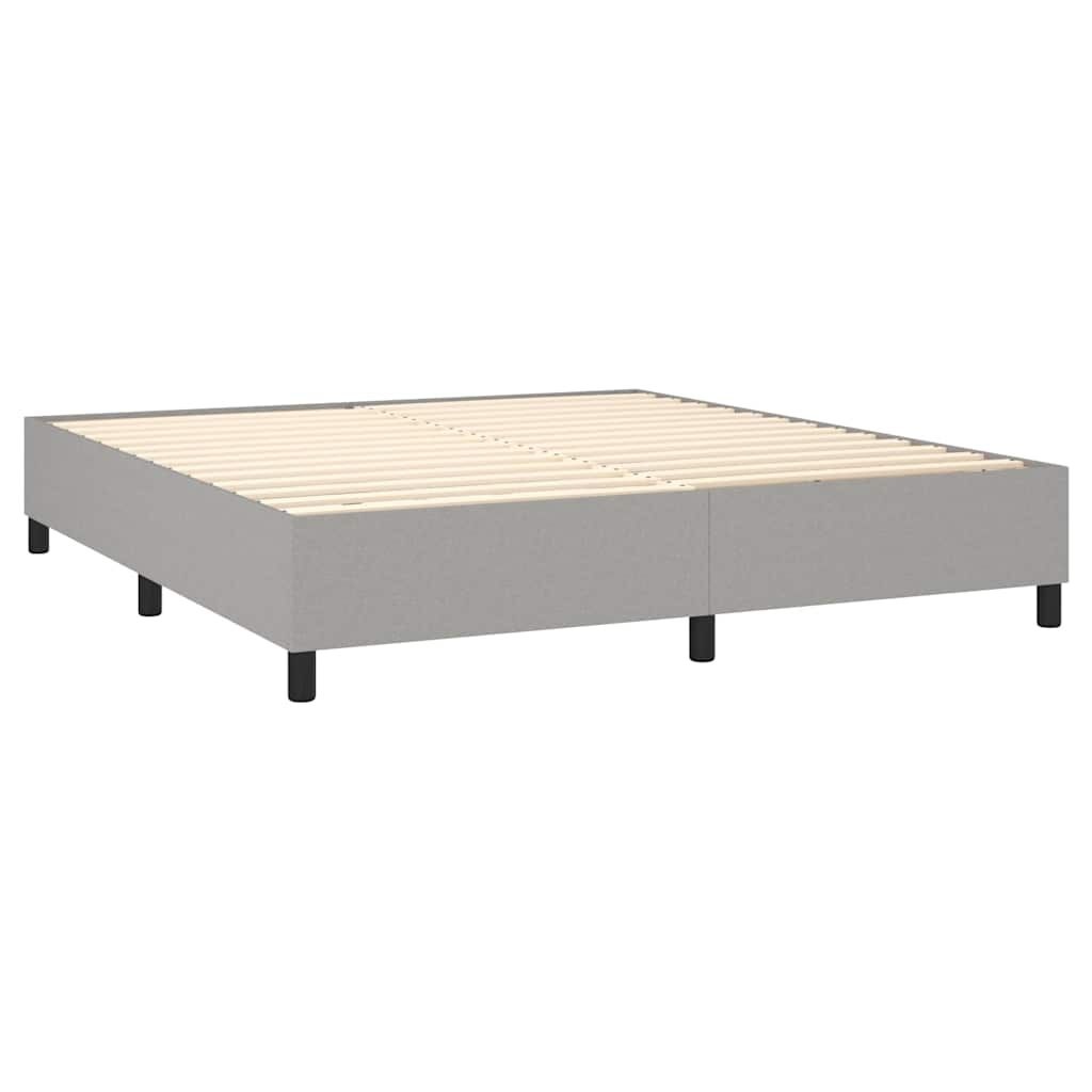vidaXL Bedframe zonder matras stof lichtgrijs 180x200 cm