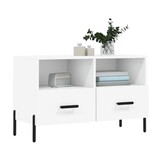 vidaXL Tv-meubel 80x36x50 cm bewerkt hout wit