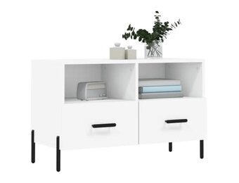 vidaXL Tv-meubel 80x36x50 cm bewerkt hout wit