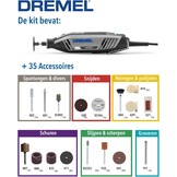 Dremel 4250 Multitool 175 W, rotatiegereedschapset met 35 accessoires, 175 W motor met elektronische feedback, variabele snelheid 5.000-35.000 o.p.m.