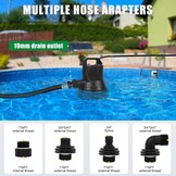 400W Slimme Vuilwaterpomp, 8000L/H Automatisch aan- en uitzetten Waterpomp Dompelpomp