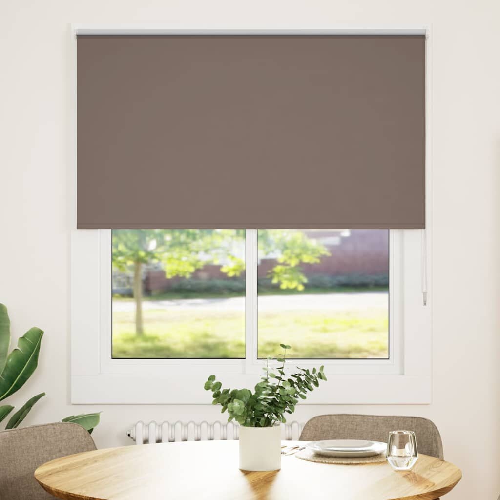 vidaXL Rolgordijn verduisterend koffie 130x130 cm stofbreedte 126,6 cm