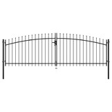 vidaXL Hekpoort dubbele deur met speren bovenkant 400x200 cm