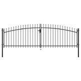 vidaXL Hekpoort dubbele deur met speren bovenkant 400x200 cm