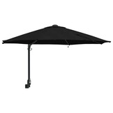 vidaXL Tuinparasol 248 x 248 x 148 cm Polyester en staal Zwart